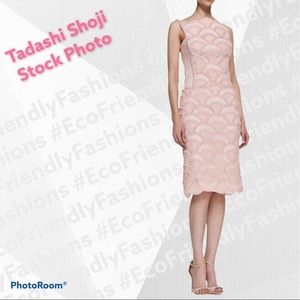 Tadashi Shoji Lace & Sequin Pattern Cocktail Dress
